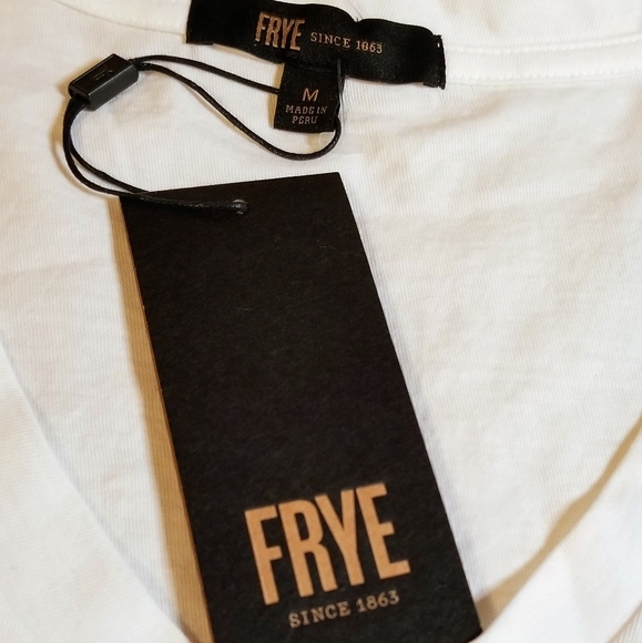 FRYE Logo Vneck T Shirt - Picture 5 of 9